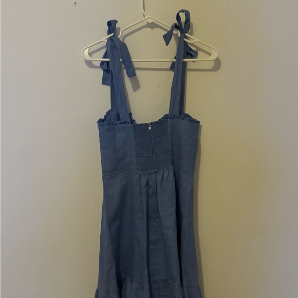 Reformation Desiree Linen Dress in Dusk - Picture 5 of 5